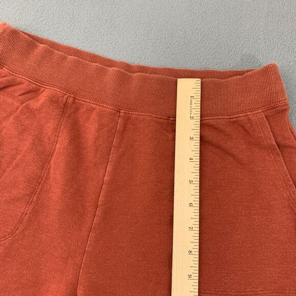 Nike Yoga Luxe Womens Small Cropped Fleece Pants Fall Brown Wide Leg Stretch - Picture 4 of 16